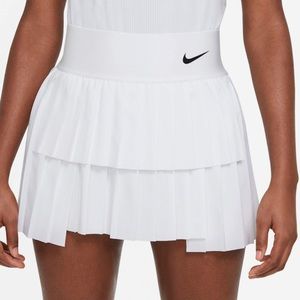 Nike Court Advantage Pleated Tennis Skirt Women's White Dri-Fit Sz-M